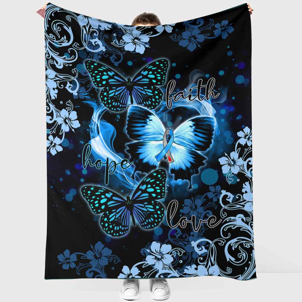 Butterfly Faith Hope Love In Romantic Night Flannel Blanket For Living Room And Bedroom Styling