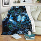Butterfly Faith Hope Love In Romantic Night Flannel Blanket For Relaxing At Home And Travel