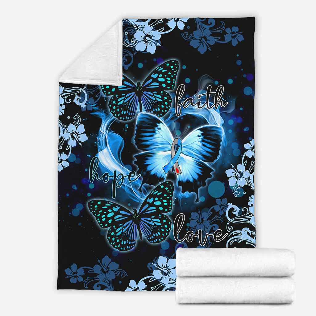 Butterfly Faith Hope Love In Romantic Night Flannel Blanket For Cozy Home Lounging And Gifting