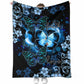 Butterfly Faith Hope Love In Romantic Night Flannel Blanket For Cozy Bedroom And Sofa Decor