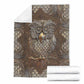 Owl Metal Pattern Flannel Blanket For Bed Sofa And Reading Nook Decor