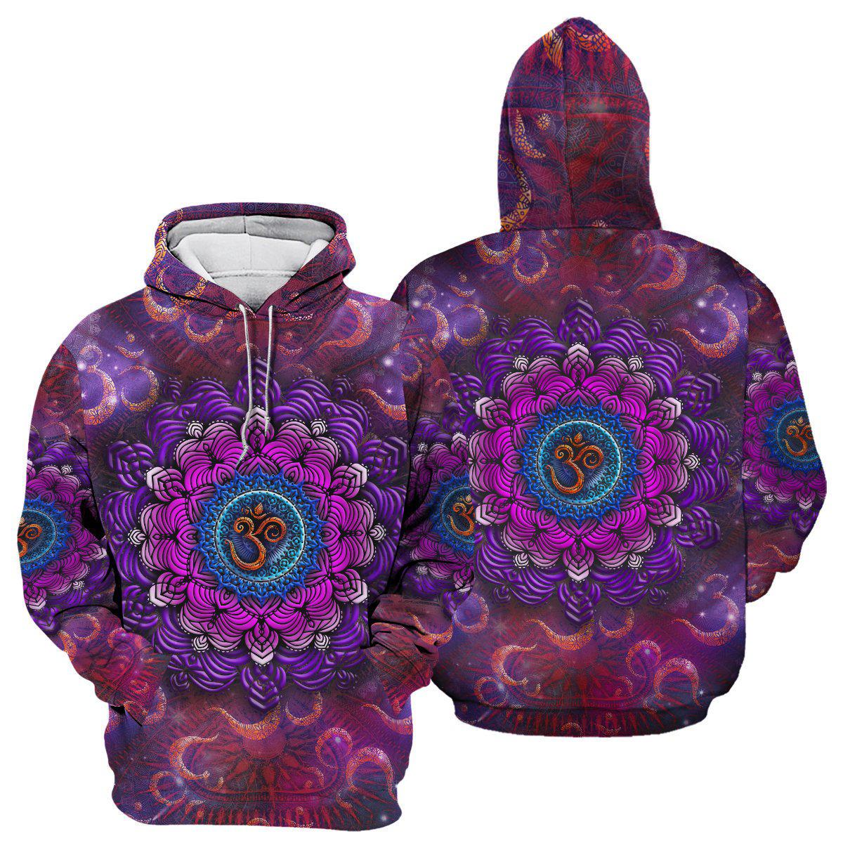 Yoga Mandala Om Art - 3D Hoodie