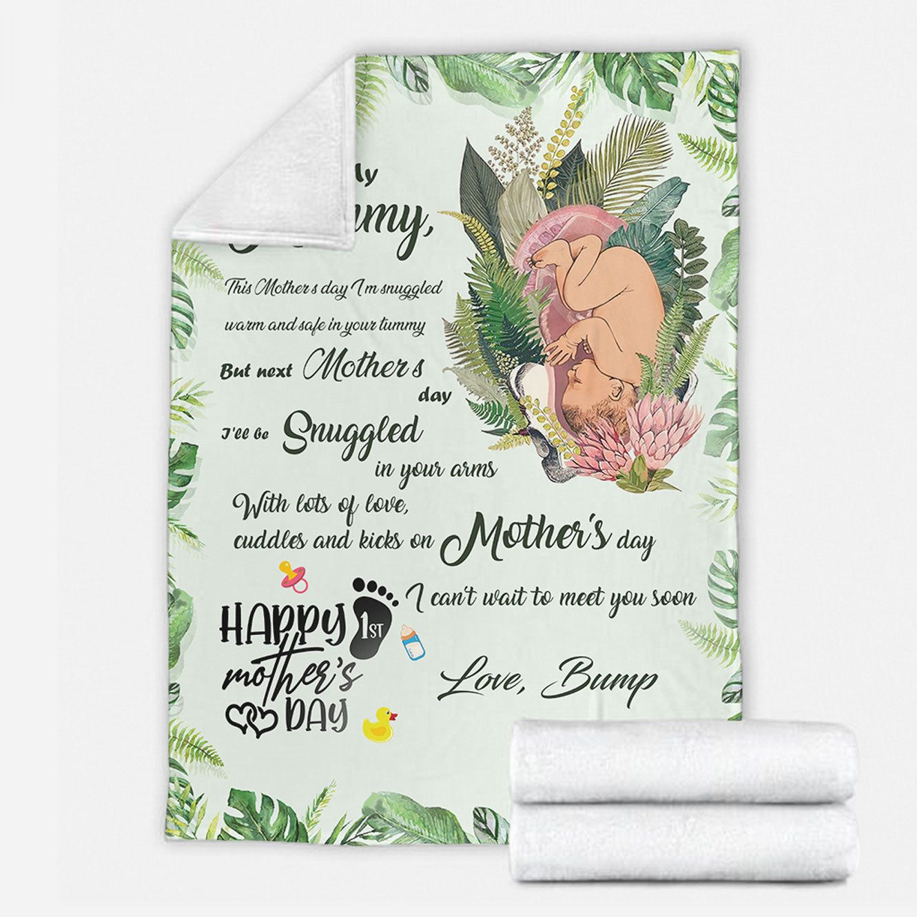 Family Beautiful Mummy To Be Mothers Day Mother Personalized Flannel Blanket For Cozy Home Lounging And Gifting
