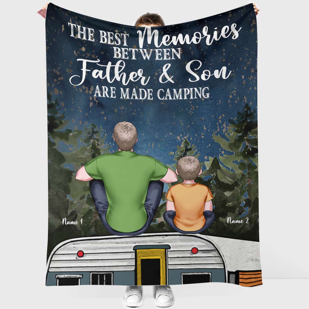 Camping When I'm At My Best Personalized Flannel Blanket For Living Room And Bedroom Styling