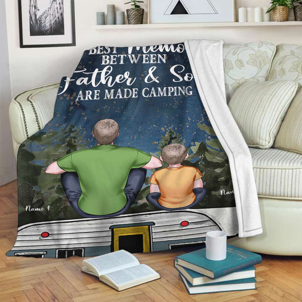 Camping When I'm At My Best Personalized Flannel Blanket For Relaxing At Home And Travel