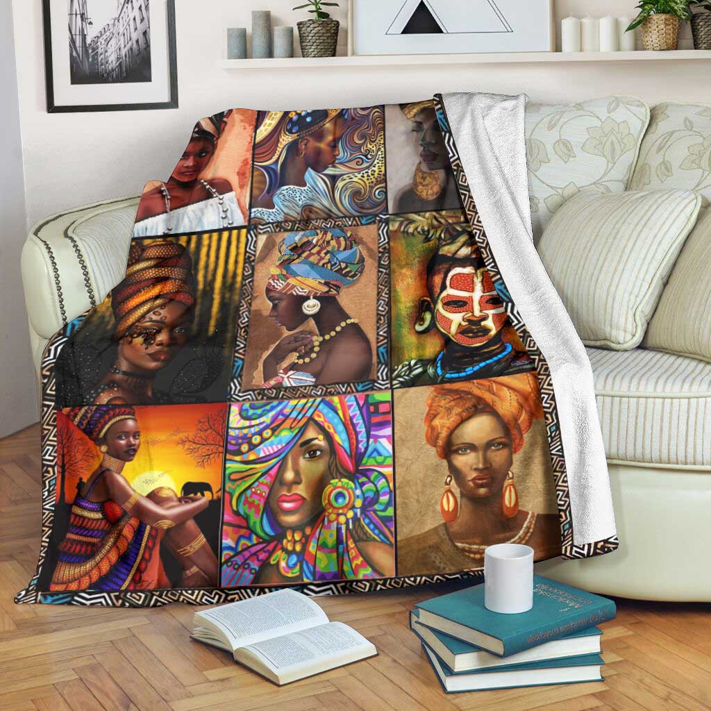 African Culture African American Beautiful Flannel Blanket For Cozy Home Lounging And Gifting