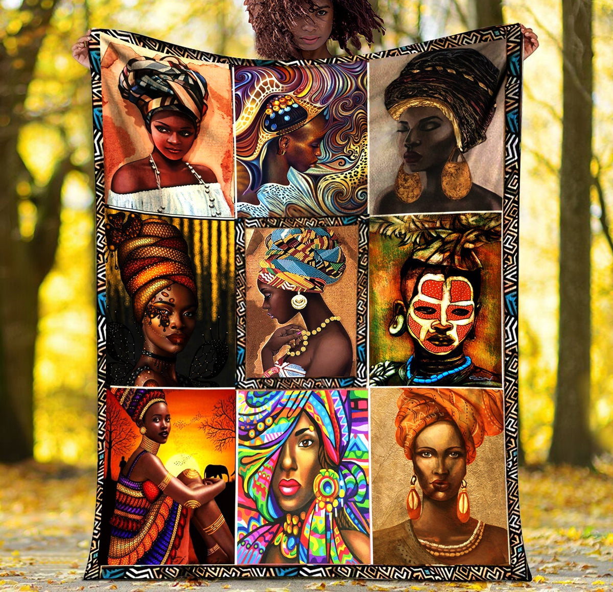 African Culture African American Beautiful Flannel Blanket For Relaxing At Home And Travel
