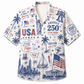 America 250th USA Doodle Hawaiian Shirt