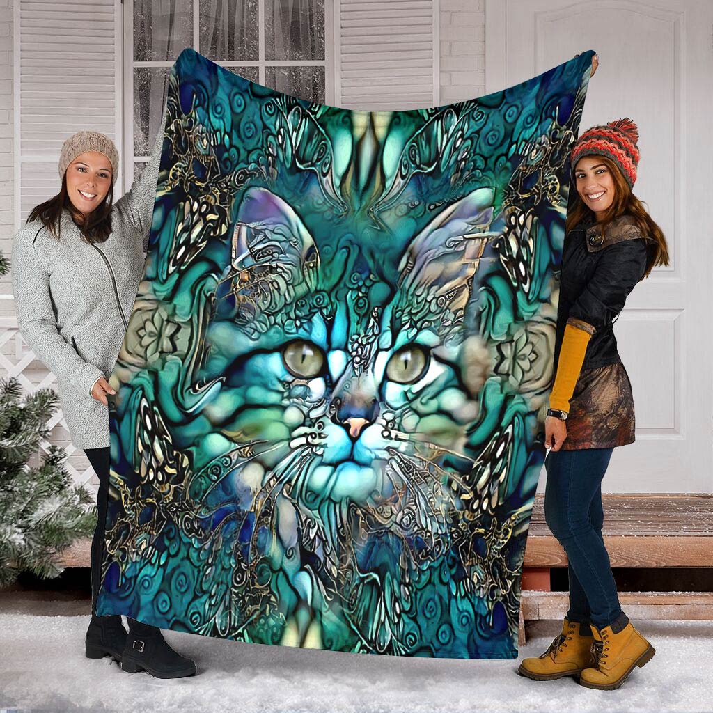 Cat Flannel Blanket For Soft Bed Couch And Home Comfort