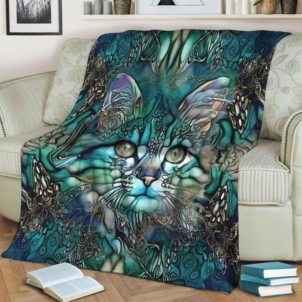 Cat Flannel Blanket For Bed Sofa And Reading Nook Decor