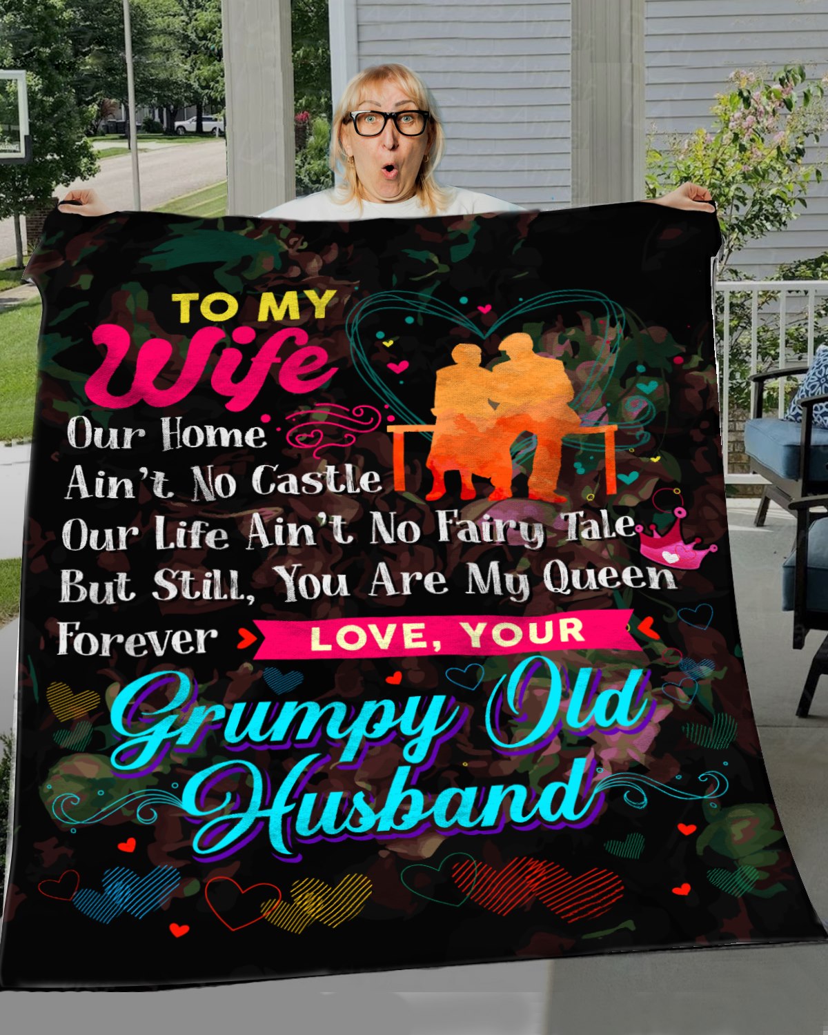 Family To My Wife Couple Love You My Destiny Flannel Blanket For Living Room And Bedroom Styling