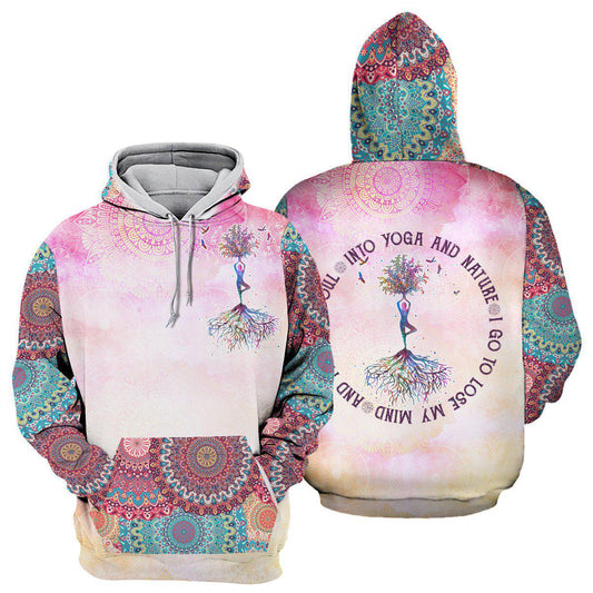 Yoga Mandala Pink Art - 3D Hoodie