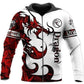 Dragon Legend Red White - 3D Hoodie