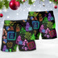 Wine Tequila Christmas Neon Art Drinking - Beach Short - Owls Matrix LTD