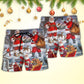 Funny Santa Happy Christmas Art – Beach Short