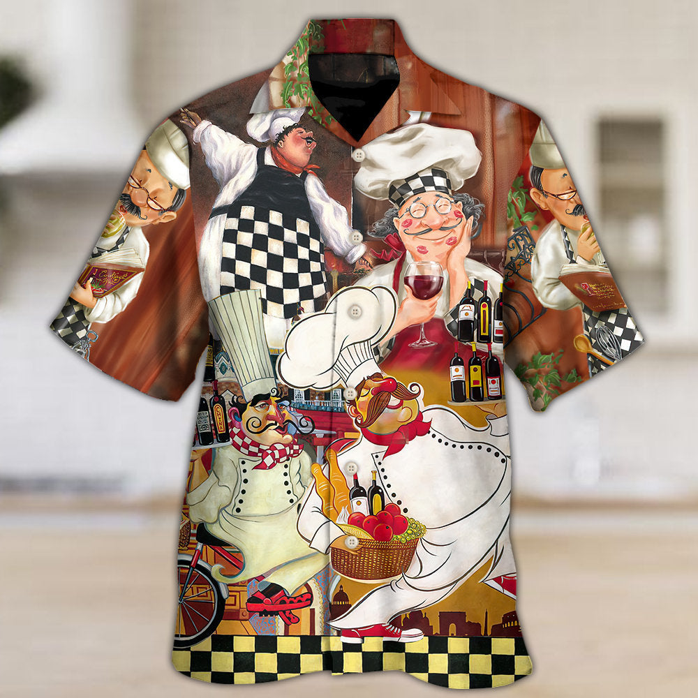 Funny Chef Cooking Vintage Kitchen - Hawaiian Shirt