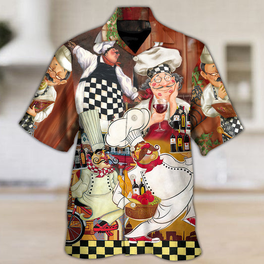 Funny Chef Cooking Vintage Kitchen - Hawaiian Shirt