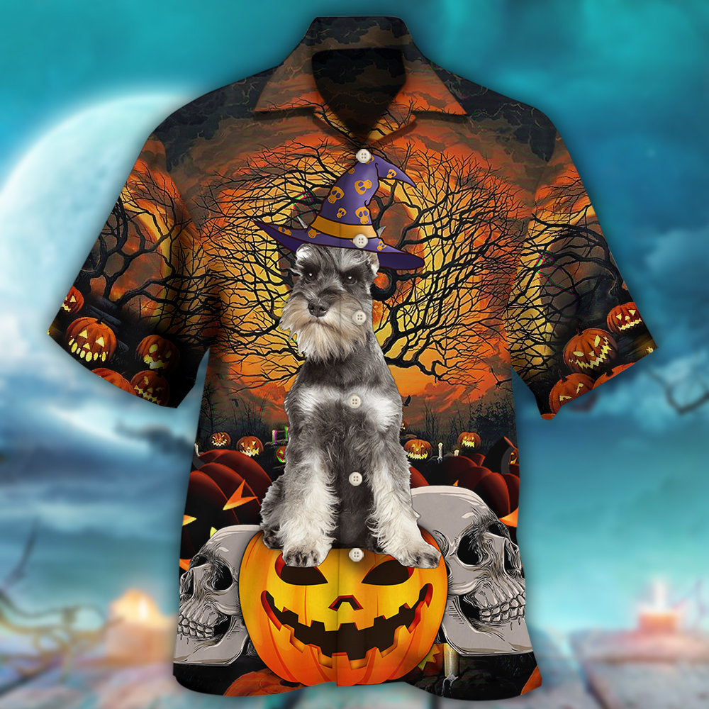 Halloween Schnauzer Cute Dog Theme – Hawaiian Shirt