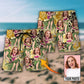 Face Funny Style Custom Photo - Beach Short - Owls Matrix LTD