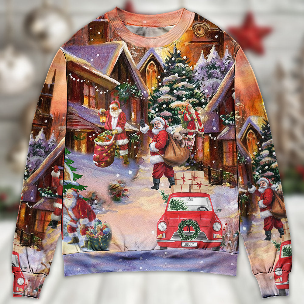 Christmas Santa Is Delivering Love – Sweater - Ugly Christmas Sweater