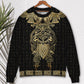 Viking Warrior Golden Raven Style – Sweater - Ugly Christmas Sweater