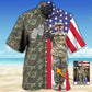 Patriotic Military USA Flag Custom Photo – Hawaiian Shirt