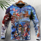 Christmas America Patriotic Holiday Art – 3D Hoodie