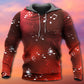 Music Notes Blurry Lights Red - 3D Hoodie
