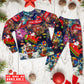 Christmas Spreading Santa Season Of Joy - Pajamas Long Sleeve - Owls Matrix LTD
