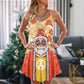 Groovy Santa Holiday – Women's Summer Sleeveless V-Neck Camisole Dress