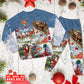 Christmas Say Hi From Santa's Sleigh - Pajamas Long Sleeve - Owls Matrix LTD