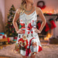 Funny Santa Story Art – Women's Summer Sleeveless V-Neck Camisole Dress