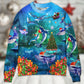 Christmas Whales Under The Sea – Sweater - Ugly Christmas Sweater