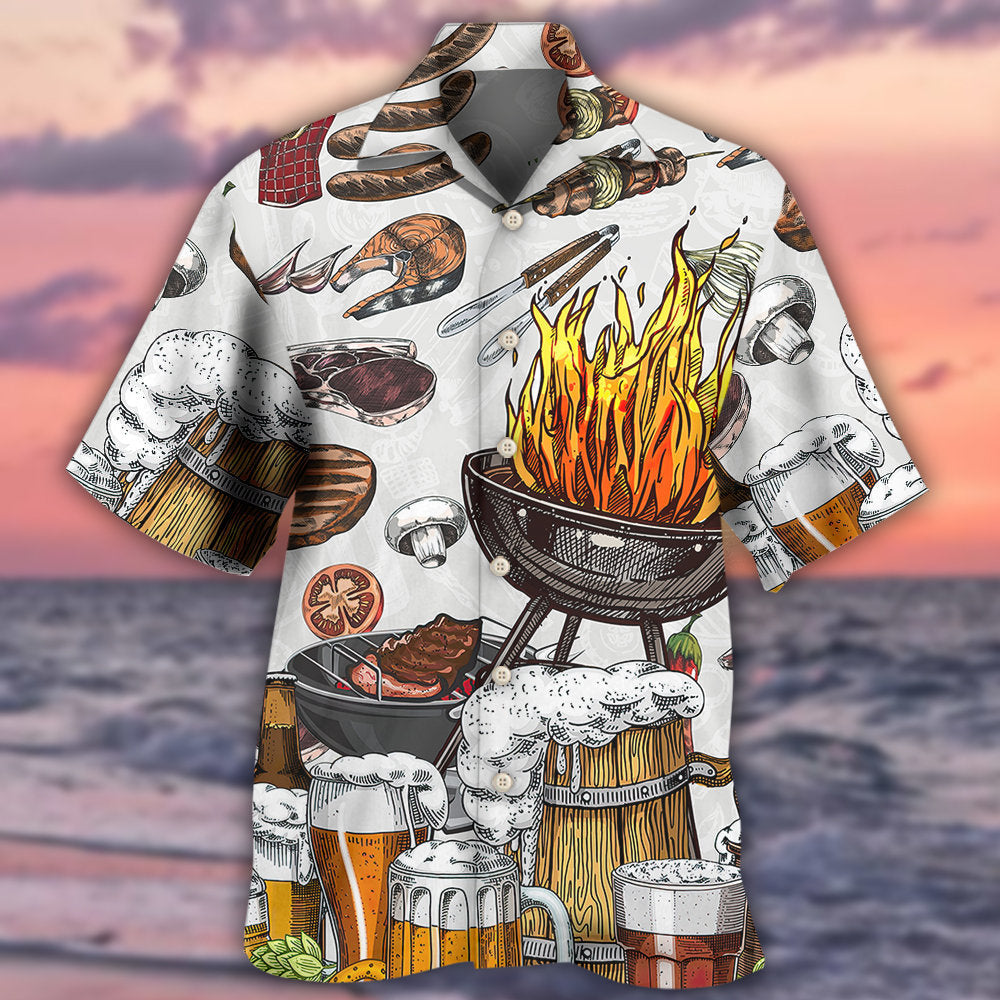 BBQ Grill And Cold Beer Fun – Hawaiian Shirt