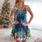 Christmas Skull X-Raymas Holiday – Women's Summer Sleeveless V-Neck Camisole Dress