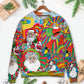 Hippie Santa Merry Xmas Style – Sweater - Ugly Christmas Sweater