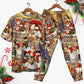 Christmas Snowman Couple Love Xmas - Pajamas Short Sleeve - Owls Matrix LTD