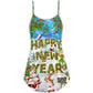 Christmas Happy New Year Snow – Women's Summer Sleeveless V-Neck Camisole Dress