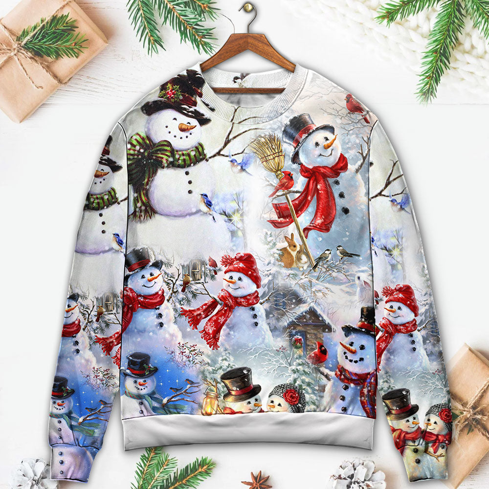 Snowman Christmas Merry Xmas Style – Sweater - Ugly Christmas Sweater