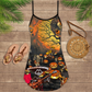 Halloween Skull Dark Night – Women's Summer Sleeveless V-Neck Camisole Dress