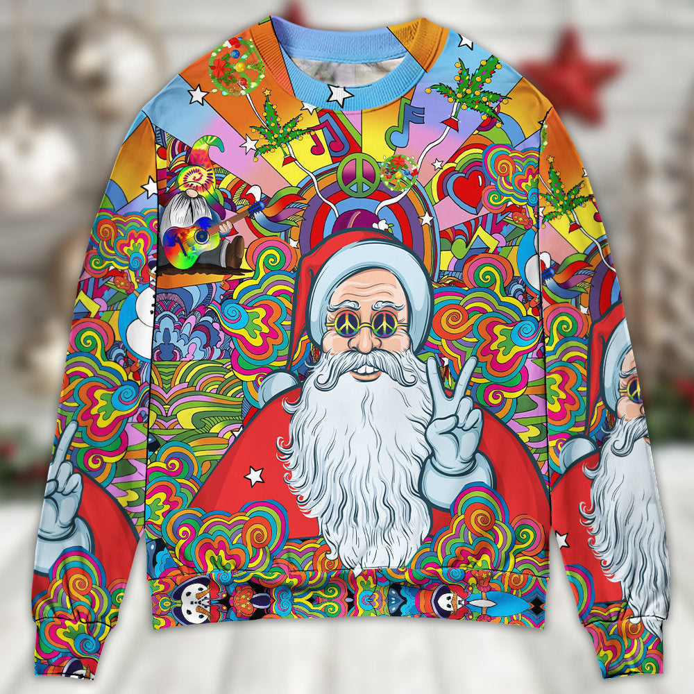 Hawaiian Hippie Santa Claus – Sweater - Ugly Christmas Sweater