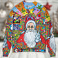 Hippie Santa Colorful Art Style – Sweater - Ugly Christmas Sweater