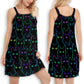 Cute Neon Kitten Style – Women's Summer Sleeveless V-Neck Camisole Dress