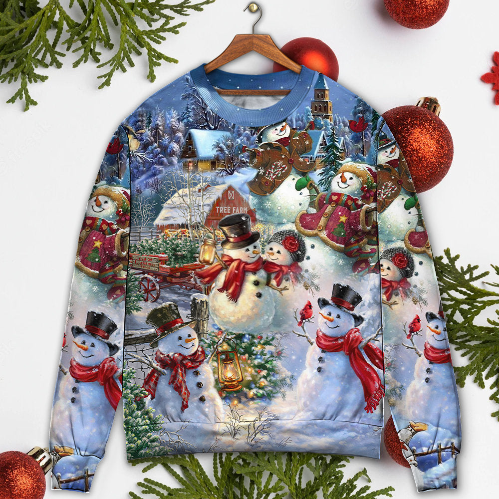 Christmas Snowman Lover Happy Couple – Sweater - Ugly Christmas Sweater