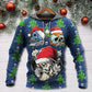 Christmas Skull Santa Hat Snow Style - 3D Hoodie