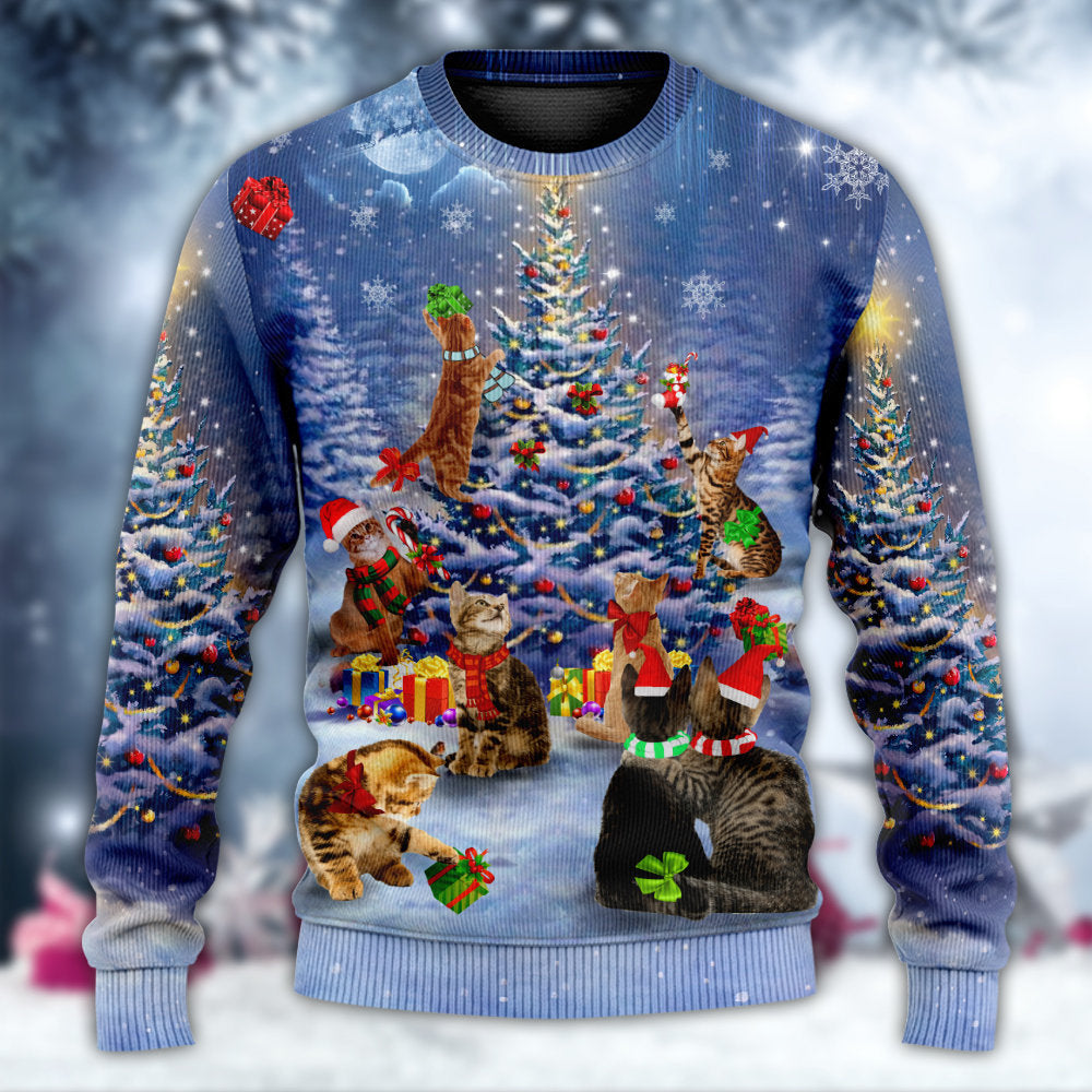 Christmas Cats Love Christmas Tree – Sweater - Ugly Christmas Sweater