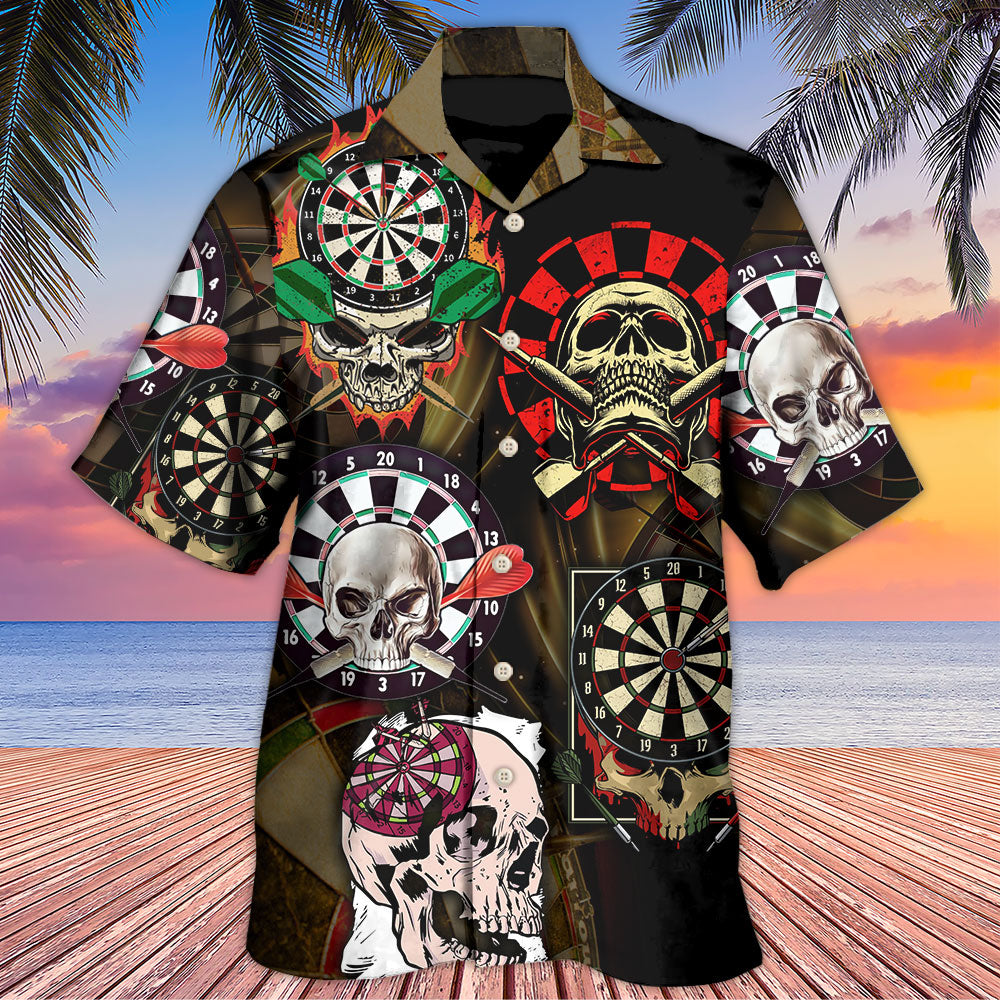 Dartboard Skull Dark Sport Art – Hawaiian Shirt