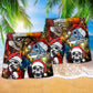 Skull Christmas Happy Style – Beach Short