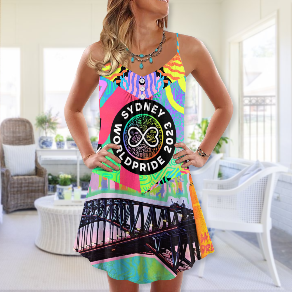 Colorful Pride Festival 2023 – Women's Summer Sleeveless V-Neck Camisole Dress