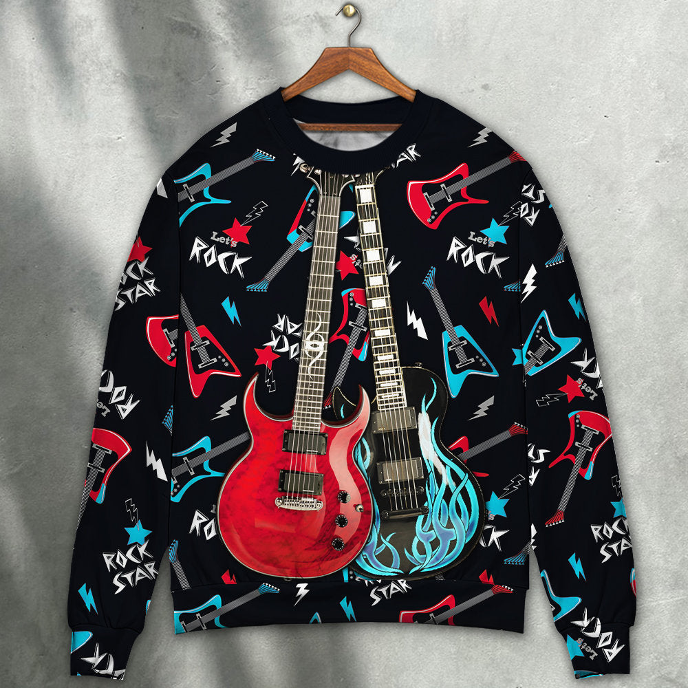 All I Need Is Playing Music Guitar – Sweater - Ugly Christmas Sweater